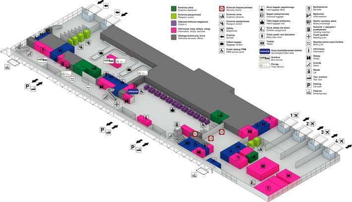 Varşava Şopen hava limanı, terminal kart