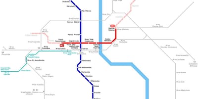 Metro xəritəsi Varşavada Polşa