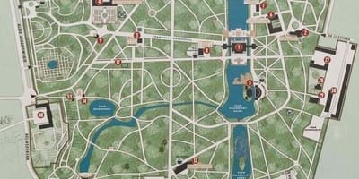 Park лазенки Varşavada xəritə