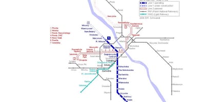 Варшавское metro xəritəsi
