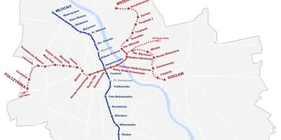 Metro xəritəsi Varşavanın