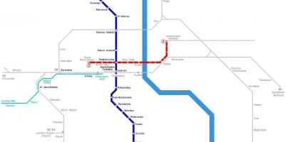 Metro xəritəsi Varşavanın